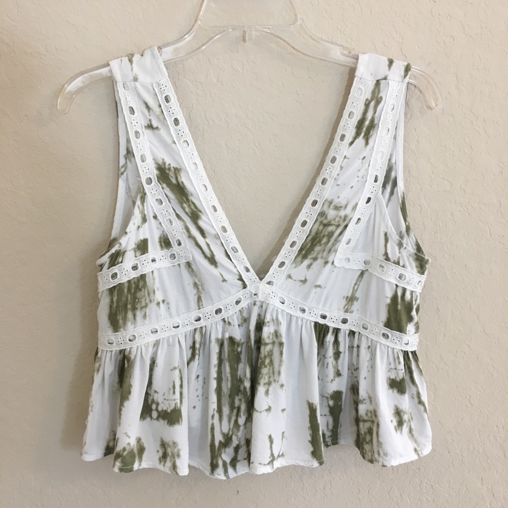 🍃 MIMI CHICA Tie Dye Boho Crop Top Sz S